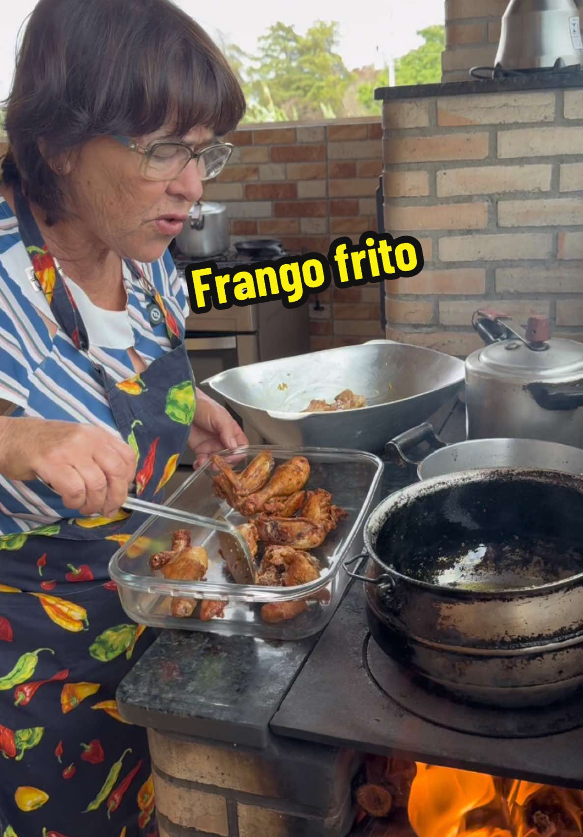 Frango frito #chacaracristal #natureza #frangofrito 