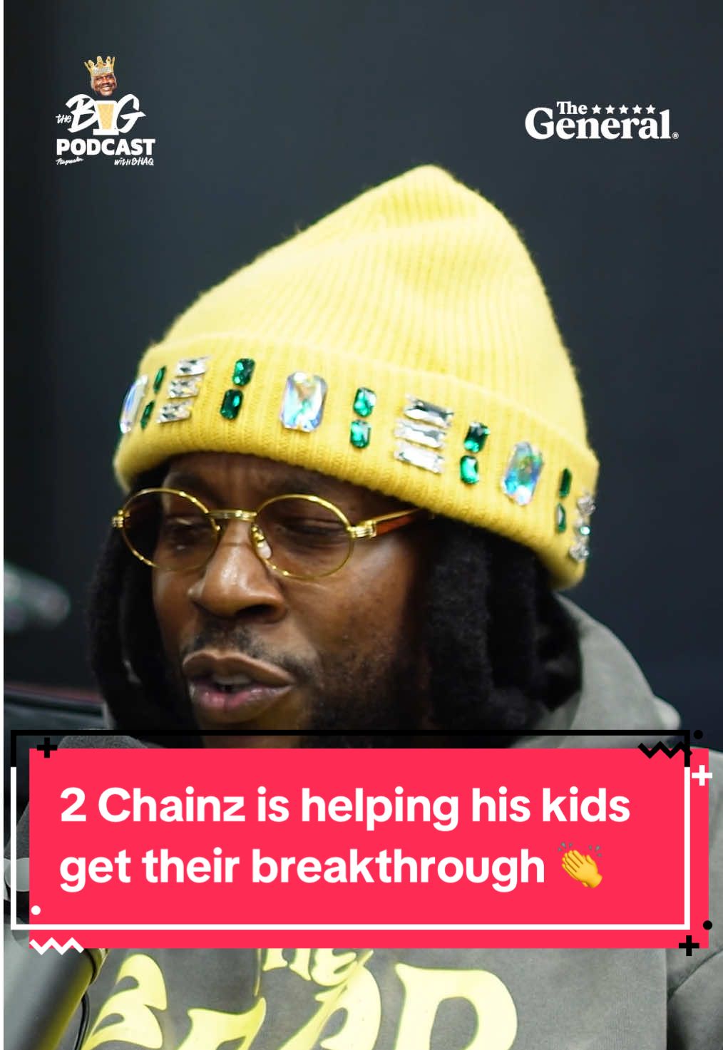 2 Chainz is helping his kids get their breakthrough 👏 It wouldn’t be The Big Podcast with Shaq without @thegeneralinsurance - visit online to get a quote today.