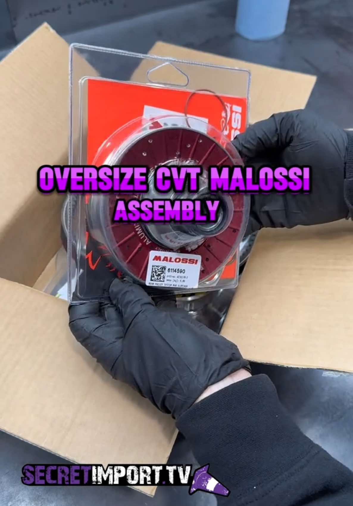 Oversize CVT Malossi Alu 2013 Minarelli assembly💜🏁🚀 📍Sherbrooke | Qc | 🇨🇦 💻https://secretimport.tv 📨info@secretimport.tv 📱(819) 342-5291 #secretimport #malossi #cvt #scooter #purplelife #sherbrooke #oversize #performance #scooterperformance  