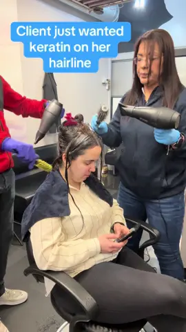 Client’s don’t have to get the whole head done, some just require certain areas. Today we just did around the hairline, others need just the fringe. Helps to prolong a treatment #fringe #keratintreatment #hair #novmaxkeratin #julianishaircare @Beauty & Makeup by Maibel 