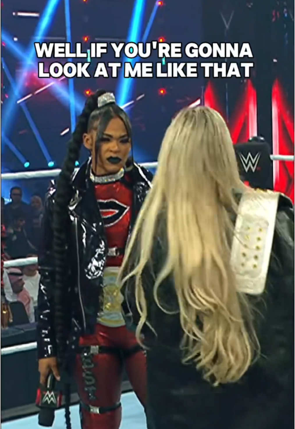 We hope she knocked some common sense into her… 😳 #WWE #LivMorgan #BiancaBelair 