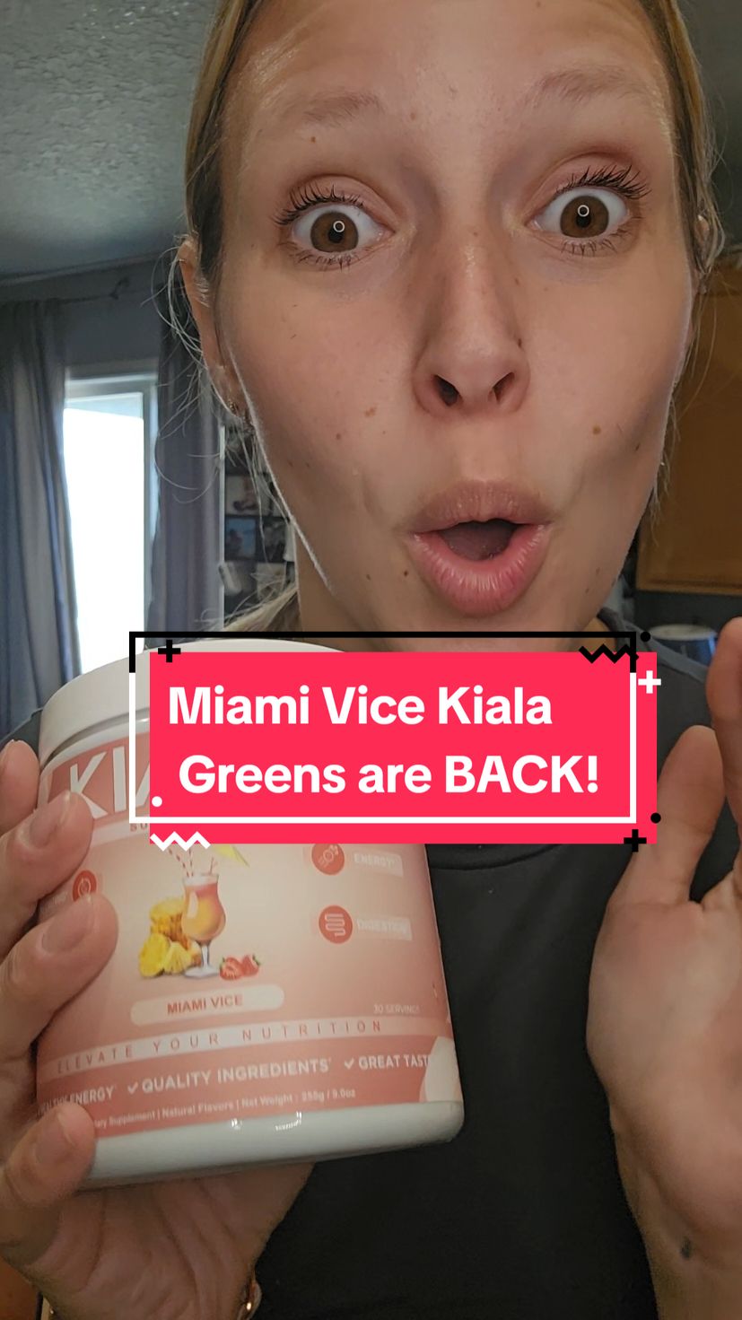 Replying to @simon11709 ITS BACK IN STOCK!! @kialanutrition  Miami Vice flavor is back and the hype is true, its freaking amazing!! I was obsessed with the watermelon so I hadn't gotten the Miami Vice flavor yet but it's definitely my favorite now!! Hurry and grab it while its on this insane sale!! #kiala #kialagreens  #kialanutrition  #kialapartner  #miamivice #supergreens #supergreenspowder  #greens #vegetables  #veggies  #nutrition  #healthy  #wellness  #delicious  #kialasupergreens #TikTokShopCyberMonday #TikTokShopBlackFriday #TikTokShopHolidayHaul #FallDealsForYou  #blackfriday #sales #cybermonday  #stockingstuffers  #stockingstufferideas  #drink  #drinksoftiktok  #TikTokShop #kialamiamivice 