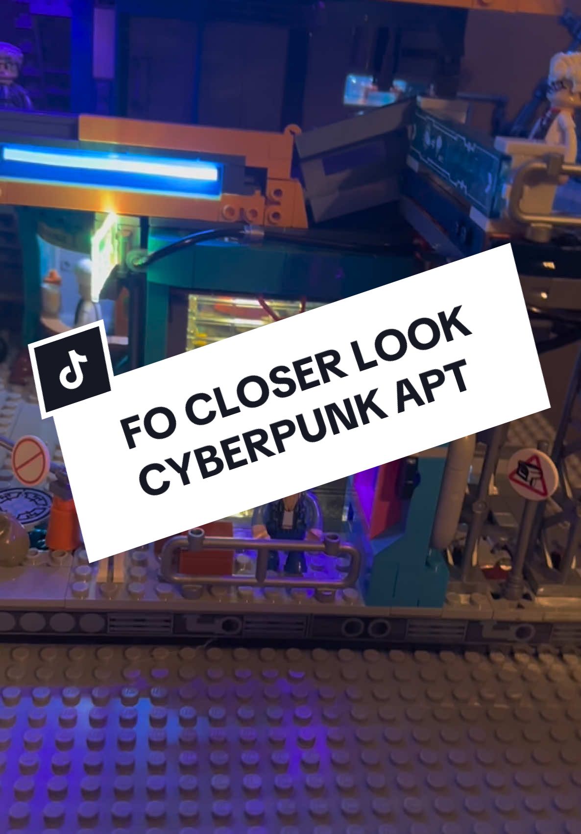 Take a closer look with me! @FUNWHOLE  #PrincessBricktoria #FunWhole #CyberpunkSeries #FO #AFOL #Gifted #Affiliate #BrickLights ##PrintedTiles #Cyberpunk #CyberpunkApartment #NeonLights #CreativeBuilding #ModernDesign #BuildingFun #BrickIt #New  #FuturisticDesign #MiniatureWorld #NewRelease