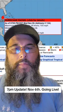 Going live 7pm Update!  #greenscreen #greenscreenvideo #fyp #hurricane #rafael #weather #storm 