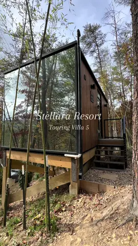 A look into our Mirror House on a crisp fall day!🤍🌲🪵  #uniqueairbnb #airbnbhost #airbnbfinds #airbnbexperience #mirrorhouse #smokymountainstennessee #travel #traveltiktok #glasshouse #tennessee