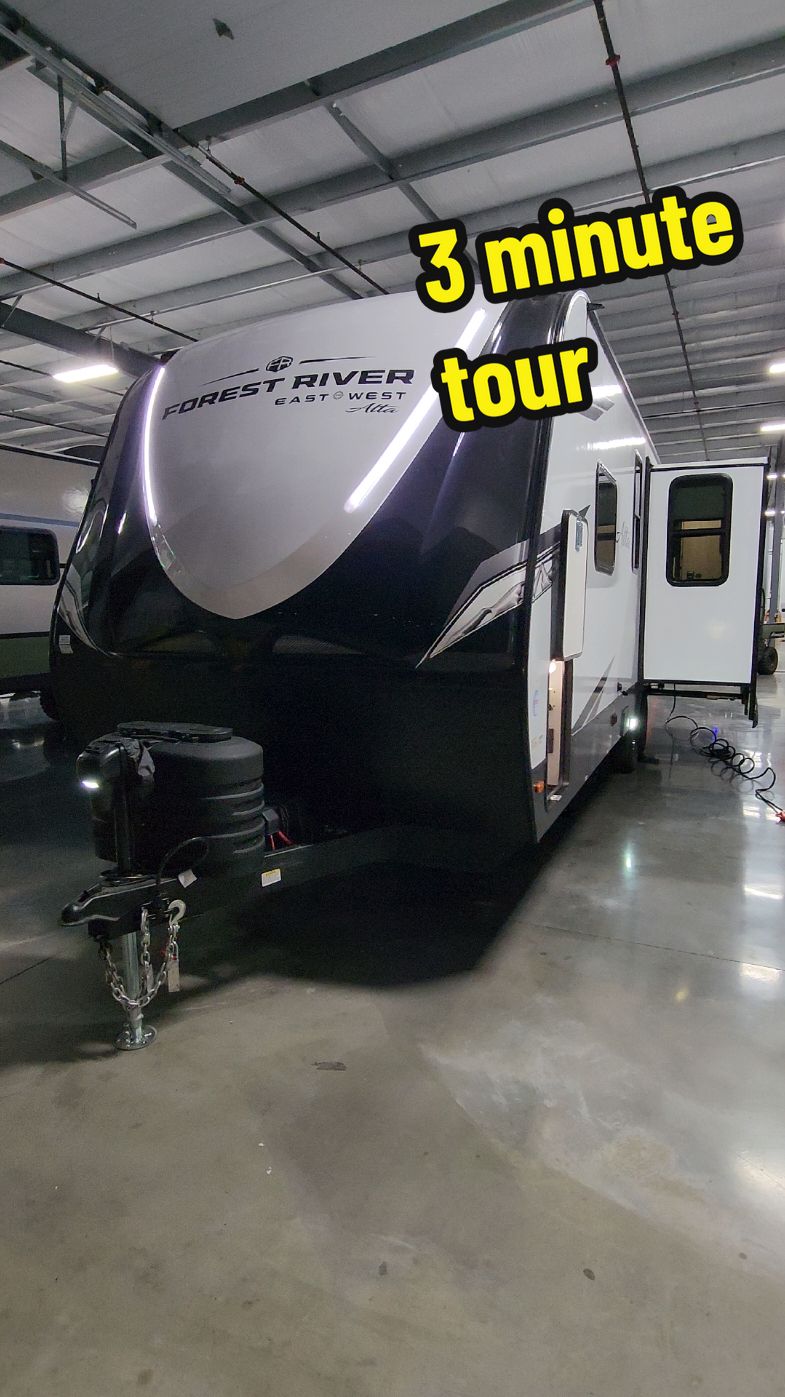 2025 Alta 2350KRK travel trailer by East TO West at Couchs RV Nation #camping #camper #rv #rvlife #rvlifestyle #rvliving #caravan #tinyhouse #tinyhome #glamping #Travel #traveltrailer #karavan #caravanlife #nomadlife #forestriverrv 