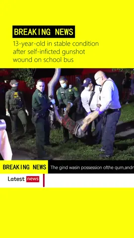 The gind wasin possession ofthe qum,andno other students were imvoled or hurt,the st.petersburg police Department stated. However,there were 20 other students onthe bus at the time#news #fyp #foryou 