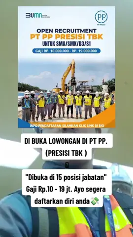 REKRUITMEN BERSAMA BUMN ✨RESMI BUKA, 110 BUMN menyediakan 2000+ Lowongan pekerjaan, terbuka tanpa minimal pendidikan. (silahkan Klik Link Di Bio)  Pertimbangankan dengan seksama pilihanmu, lengkapi persyaratan terbaikmu dan asah terus kemampuan mu. Optimistis kamu siap mengikuti seluruh rangkaian proses RBB. Jaga kesehatan dan jangan lupa untuk selalu berdoa,  minta restu dari orang tua ya! ! #lokerjakrta #fyp #lowongankerja2024 #loker2024 #lokerbumn #bumnuntukindonesia #bumn #bumninfo #kemenkumham #seluruhindonesia #garudaindonesia #caradaftarbumn #fypシ #fyppppppppppppppppppppppp #lokerterbaru 