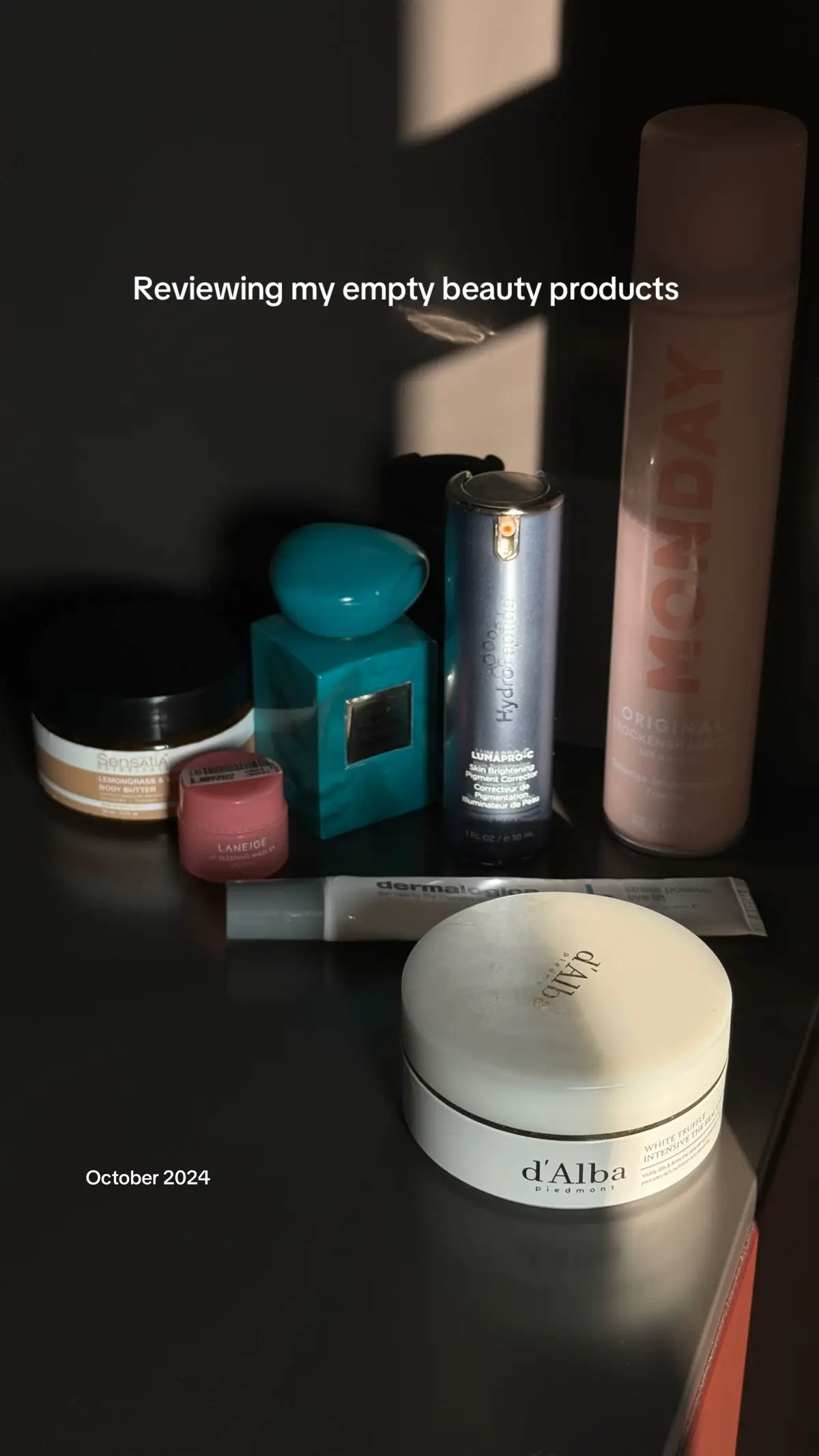 Have you tried any of this?  @d’Alba US  @dermalogica  @LANEIGE Europe  @Sensatia Botanicals  @MONDAY Haircare  @Armani beauty  @HydroPeptide  #emptyproducts #emptybeautyproducts #emptycosmeticbottle #favoritecosmetics #reviewbeauty #reviewcosmetics #rewiewskincare 