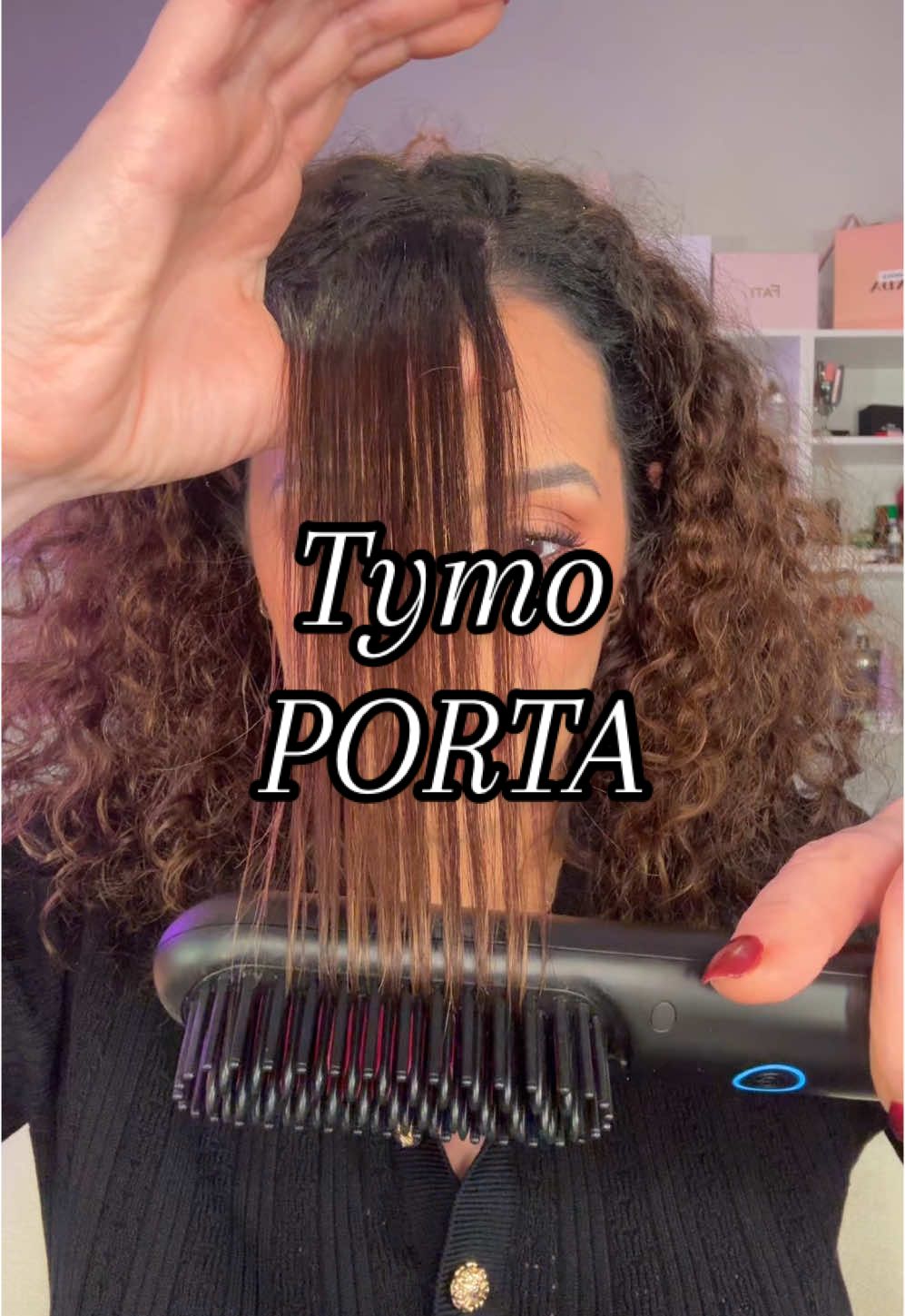 Hair touch up on the go!! The porta is tiny but mighty! @tymobeautycs @TYMO BEAUTY US  #tymobeauty #tymoporta #tymoportablehairstraighteningbrush #tymoportablebrush #hairstraightener #hairstraighteneronthego #hairtok #hairtiktok #hairhack #hairhacks 