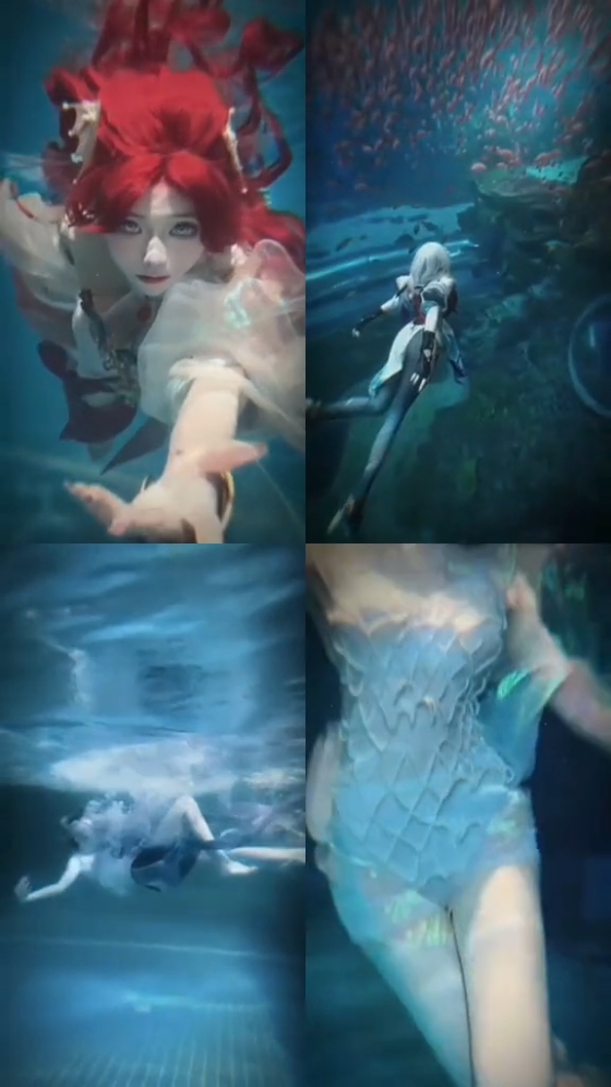 Cosplay ở dưới nước là một cái gì đó rất cuốn. #CapCut #Cosplay #GenshinImpact #Shenhe #Douyin #xh #xuhuong #gril #阮俊雄 #fyp 