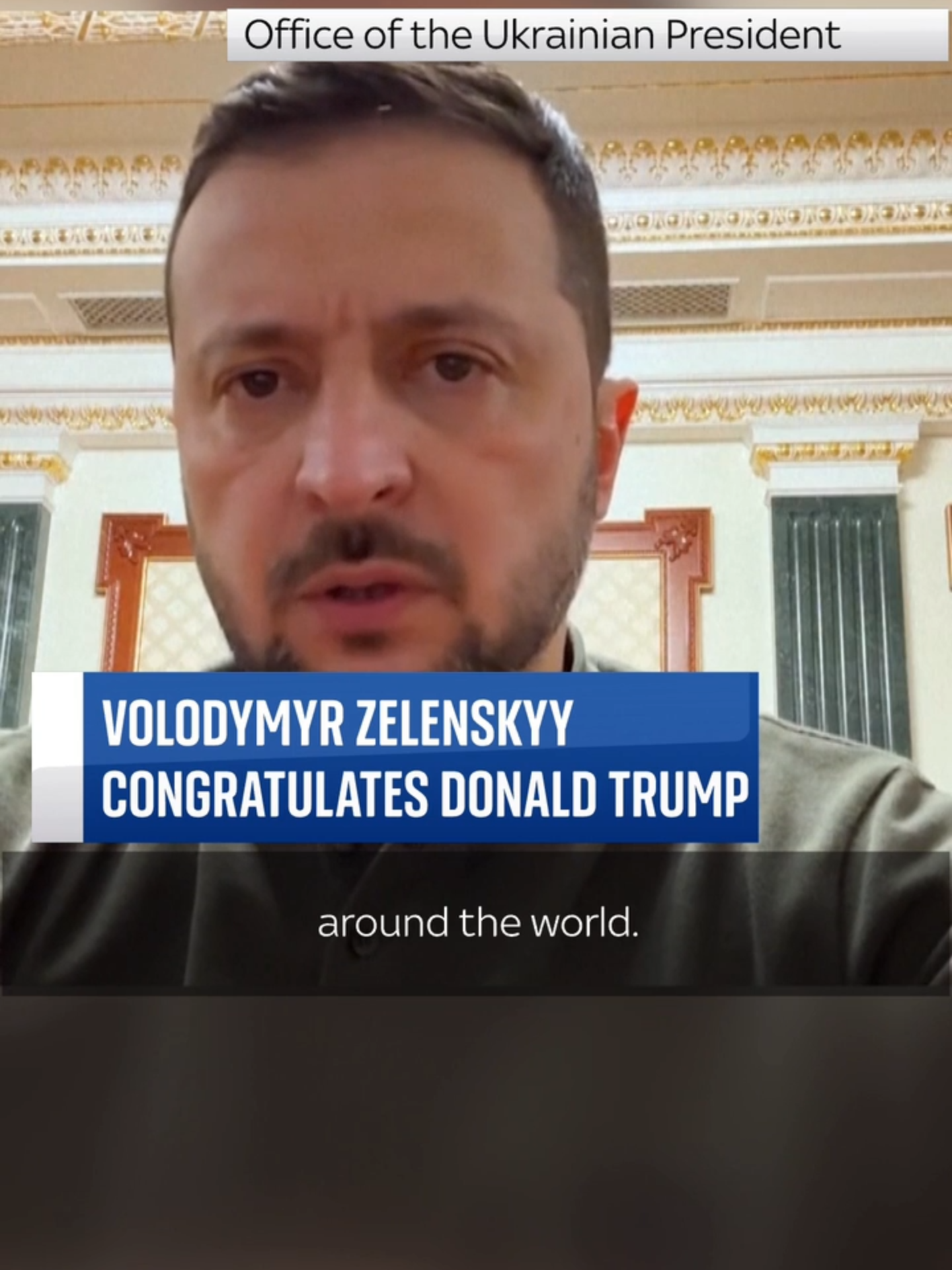 Volodymyr Zelenskyy congratulates Donald Trump on becoming US president again