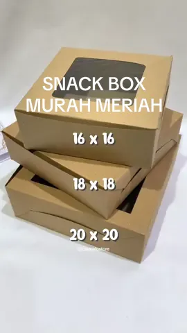SNACK BOX MURAH MURAH AJA🤩 Ukuran : 16x16cm 18x18cm (BISA UNTUK NASI) 20x20cm (BISA UNTUK NASI) #snackbox #duskue #boxpackaging #kardus #makanan #fyp 