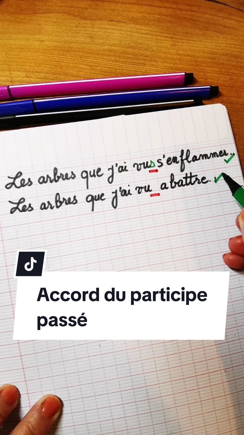 Accord du participe passé.  Apprendre facilement le français. 🇨🇵 #accordduparticipepassé  #apprendrelefrançais  #mamaîtresse1  #apprendrelefrançaissurtiktok  #tiktokfrance 