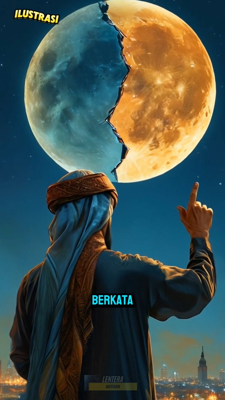 kisah Mukjizat Nabi Muhammad Membelah Bulan #fyp #kisahislami #reels #islam #kontenislami #fenomena 