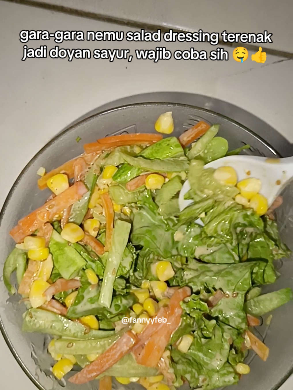 minimal bgt nyoba sekali, biar menunya sehat dan badan pun sehat 🤤✅ #fyp #fypシ #saladsayur #salad #sayur #cleaneating #menusehat #sehat 