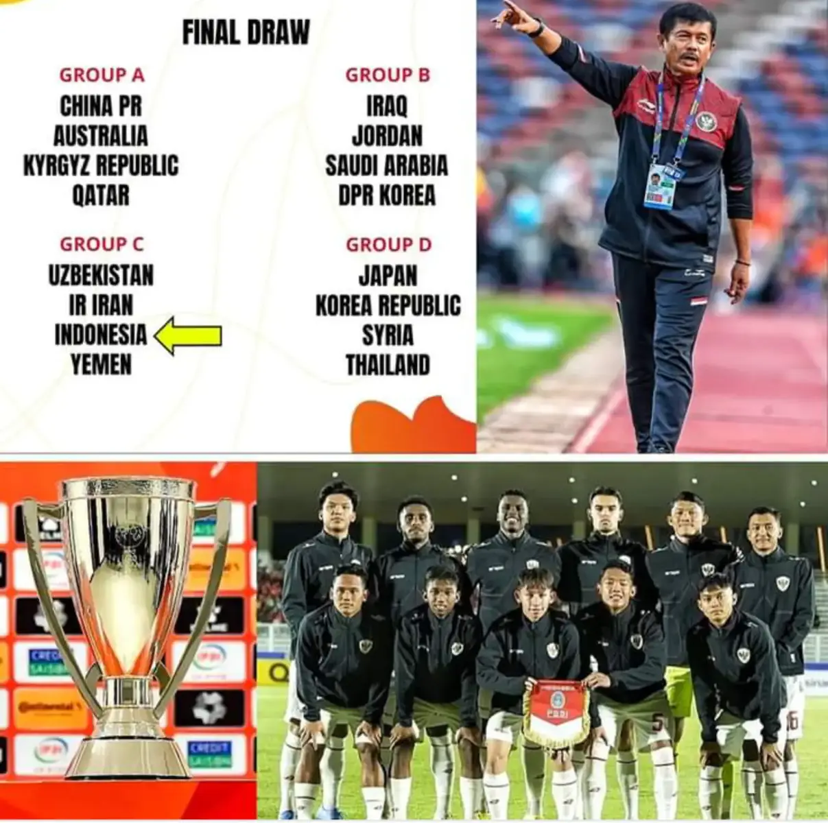 RESMI: hasil undian Fase Grup Piala Asia U20 2025 yang bakal dimainkan di China pada 6-23 Februari 2025.  Timnas Indonesia U20 tergabung di grup C bersama Uzbekistan, Iran, dan Yemen. Juara dan Runner Up Grup lolos ke Fase Gugur 8 Besar. 4 tim yang Lolos ke Semifinal akan bermain di Piala Dunia U20 2025. #timnasu20 #timnas #timnasindonesia #fyp #foryou #xzyabc 