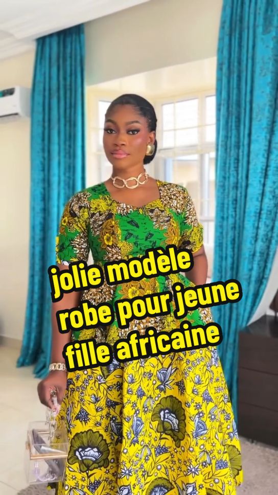 jolie modèle robe pour jeune fille #pourtoi #fashion #pagneafricain #azizoloyede #model #robe #africantiktok #pagnewax @Mélanie Fashion @Valentin Ketonou @Valentin Ketonou