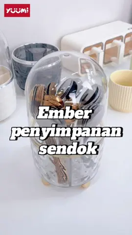 Artefak dapur saya🥰Saya menggunakannya untuk menyimpan sendok dan garpu🥰 #yuumi #fyp #tiktokshop #makeuprotatableorganizer #makeupbrushholder #storagebrush 
