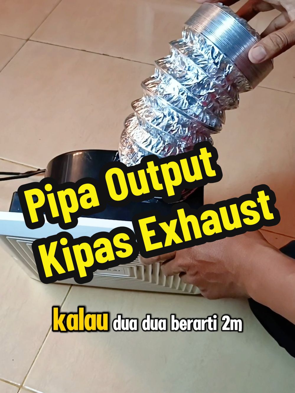 Pipa Output Kipas Penyedot Udara #exhaust #exhausted #kipasangin #sekai #flexibleducting #kipaspenyedotasap 