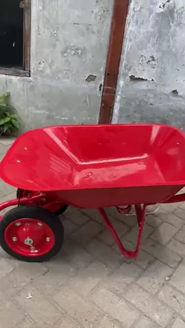 Gerobak Sorong Dorong Cor Pasir Bangunan Merah Dua Roda Dua Ban Double Wheel Troli Trolley Sekelas Artco Gerobak Sorong Dorong Pasir Merah - Dua Roda Double Wheel Bangunan Proyek Versi murahnya Artco ada harga ada kulitas ya Gerobak Sorong Merah Dua Roda Double Wheel . Gerobak double wheel pertama di indonesia di rancang extra kuat & kokoh kapasitas 400 kg. Dimensi 82 x 62 x 50 cm. Dengan gerobak dua roda angkat barang jadi lebih stabil & bisa angkat bobot lebih. Warna elegan & lebih stylist cocok untuk konstruksi, perkebunan dan lainnya NOTE: BISA BAN HIDUP ATAU BAN MATI YA  NANTI TULIS DI NOTES SAJA KALAU MAU BAN MATI JIKA TIDAK AKAN DI KIRIM BAN HIDUP Harga tersebut merupakan harga 1 set gerobak + 2 ban hidup + 1 stang Siap Rakit untuk dipakai PASTI READY •Extra Strong and Sturdy Wheelbarrow designed for heavy duties • Special unique color and texture Load Capacity 400 Kgs • Painted Tray 4.0 Cubic Feet, 1 mm Thickness, Large Capacity • Painted Steel Tube Handle Ø 32 mm with fully integrated screwed: tray support, feet support, shaft support, feet brace and handle support • Double Pneumatic Wheel (3.00/3.25-8), with welded rim, high quality chromed shaft and heavy duty bearings fixing • Special designed Handgrips • Dimension: 82 x 62 x 50 cm • Weight: 16 Kgs ================ •Gerobak Dorong Ekstra Kuat dan Kokoh dirancang untuk tugas berat • Warna dan tekstur khusus yang unik Kapasitas Beban 400 Kg • Baki Dicat 4,0 Kaki Kubik, Tebal 1 mm, Kapasitas Besar • Gagang Tabung Baja Dicat Ø 32 mm dengan sekrup terintegrasi penuh: penyangga baki, penyangga kaki, penyangga poros, penyangga kaki, dan penyangga pegangan • Roda Pneumatik Ganda (3,00/3,25-8), dengan pelek yang dilas, poros krom berkualitas tinggi, dan pemasangan bantalan tugas berat • Pegangan tangan yang dirancang khusus • Dimensi: 82 x 62 x 50 cm • Berat: 16 Kg #gerobak #gerobakartco #artco #trolley #trolli #wheelbarrow 