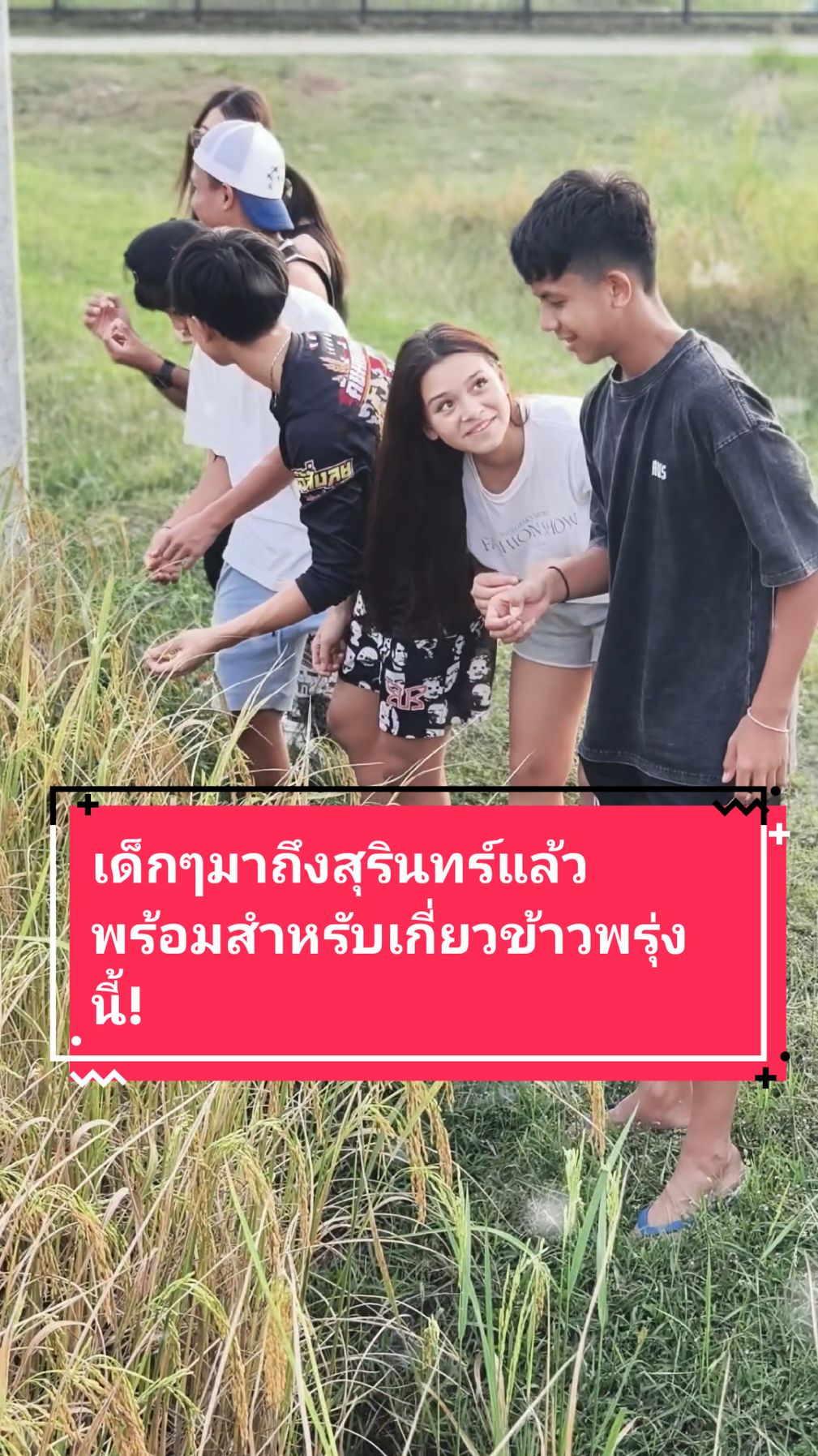 เด็กๆมาถึงสุรินทร์พร้อมเกี่ยวข้าวครั้งแรกแล้วค่า #ความรัก #nangbee #nangbeefamily #ครอบครัว #ลูกนางบีอ้ายสติ๊ก #เจสสิก้า #เพื่อนหนูเจส 