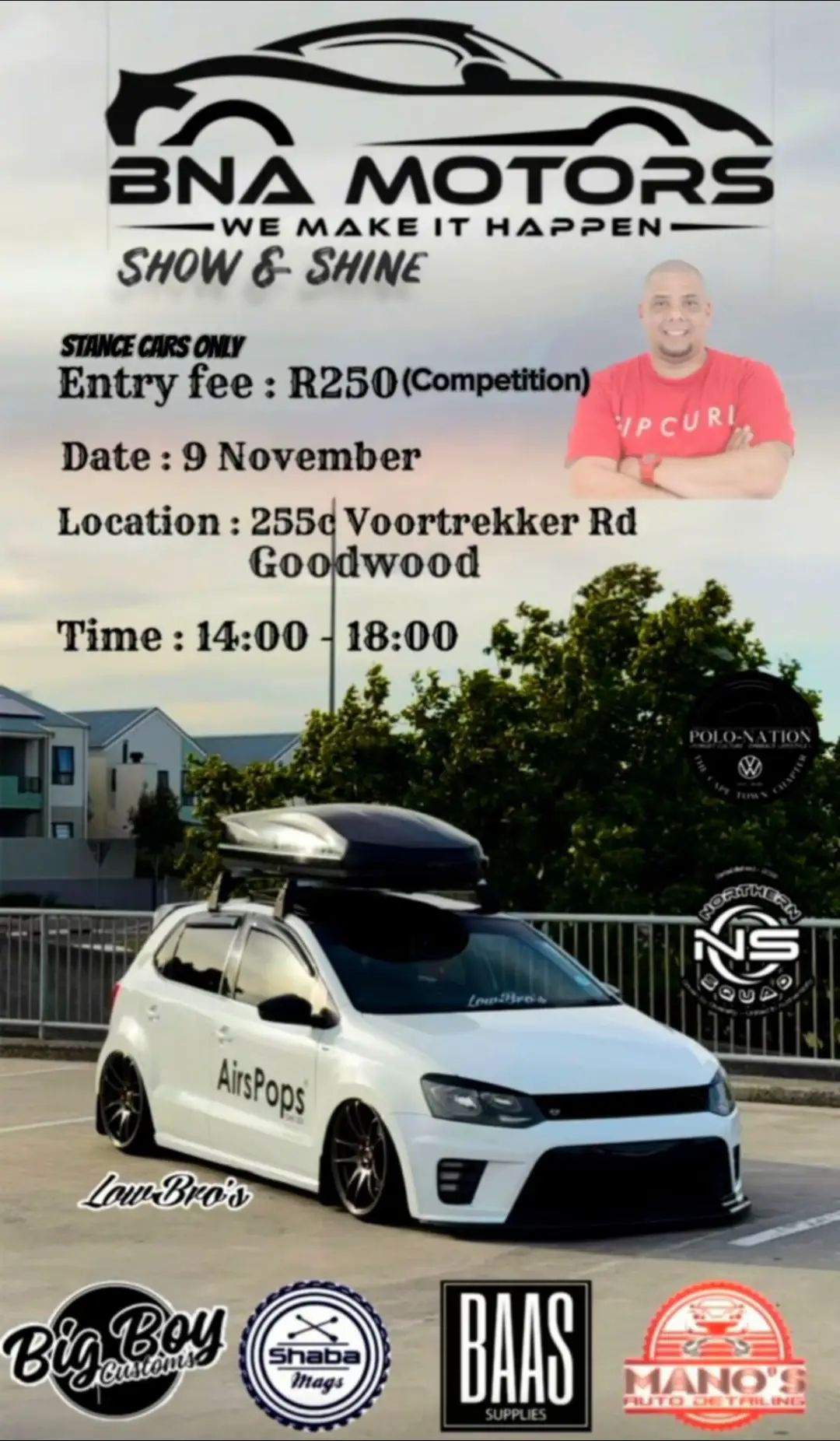 If you’d like to enter your bagged or static vehicle entries still open 🤝🏾 MSG me on 0798812236  #fyp #viral_video #bna #bnaspec #bagged #shownshine #carshow @PolonationCPT @BAAS SUPPLIES @Saeed @NorthernSquad @Cay_x @thaafirdiedericks💰 @CedricLaguma 