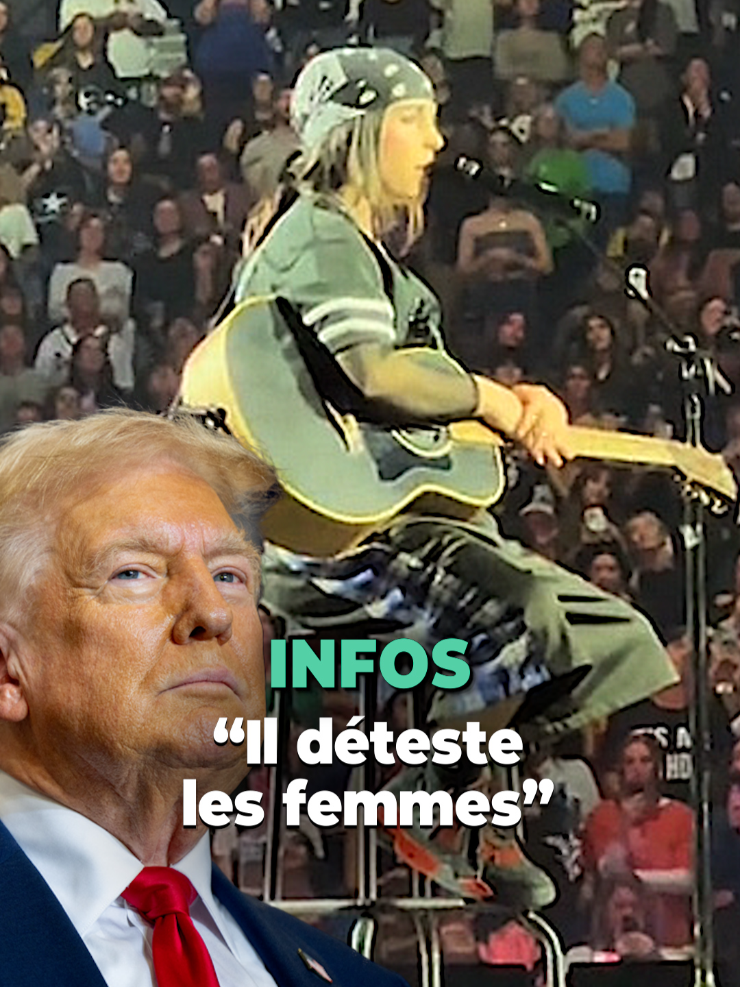 En plein concert après l'élection présidentielle américaine, Billie Eilish rappelle que Trump 