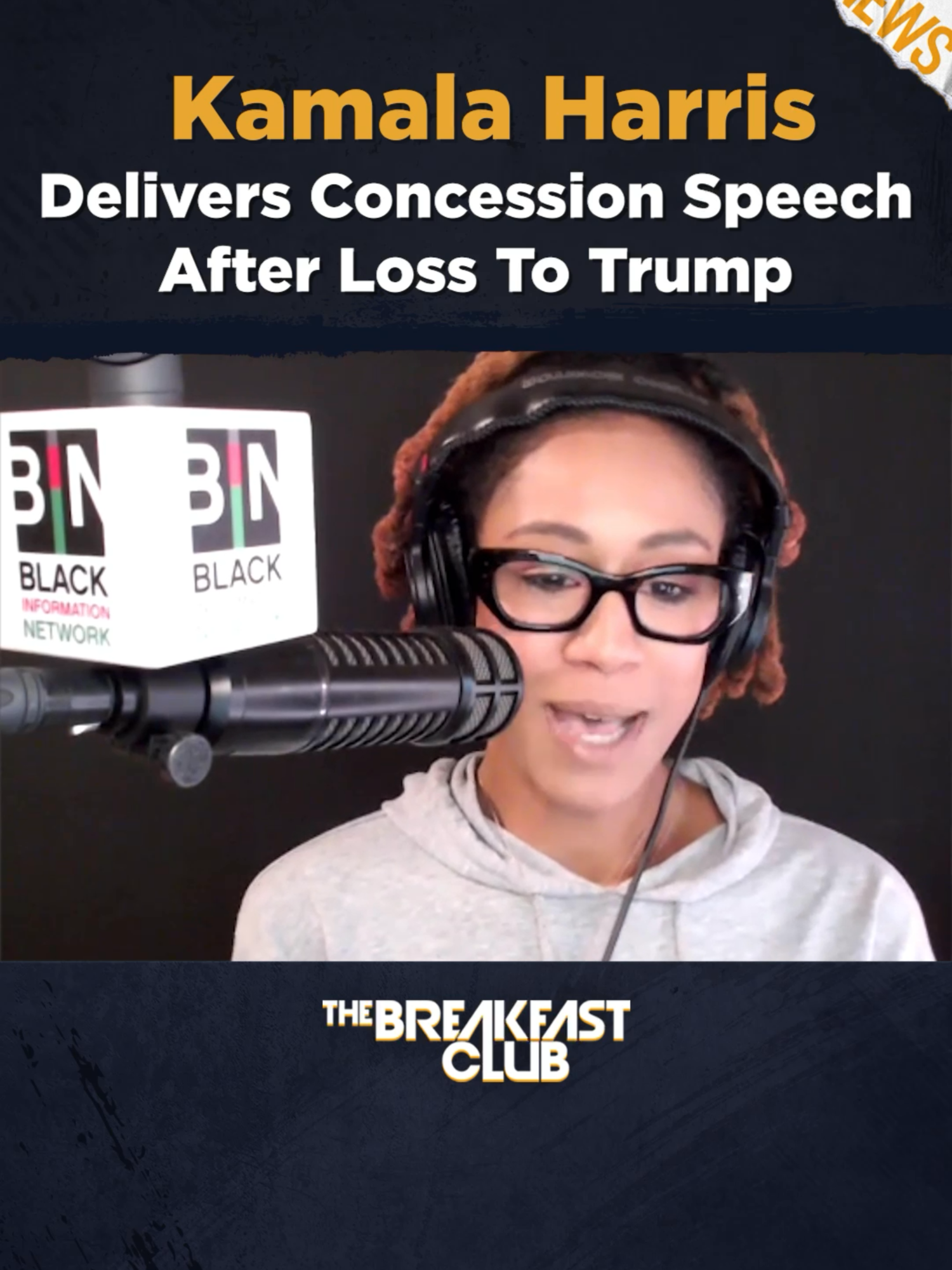 #FrontPageNews: #KamalaHarris gave her concession speech and  #TheBreakfastClub weighs in 🔊 #iHeartRadio @morgynmedia