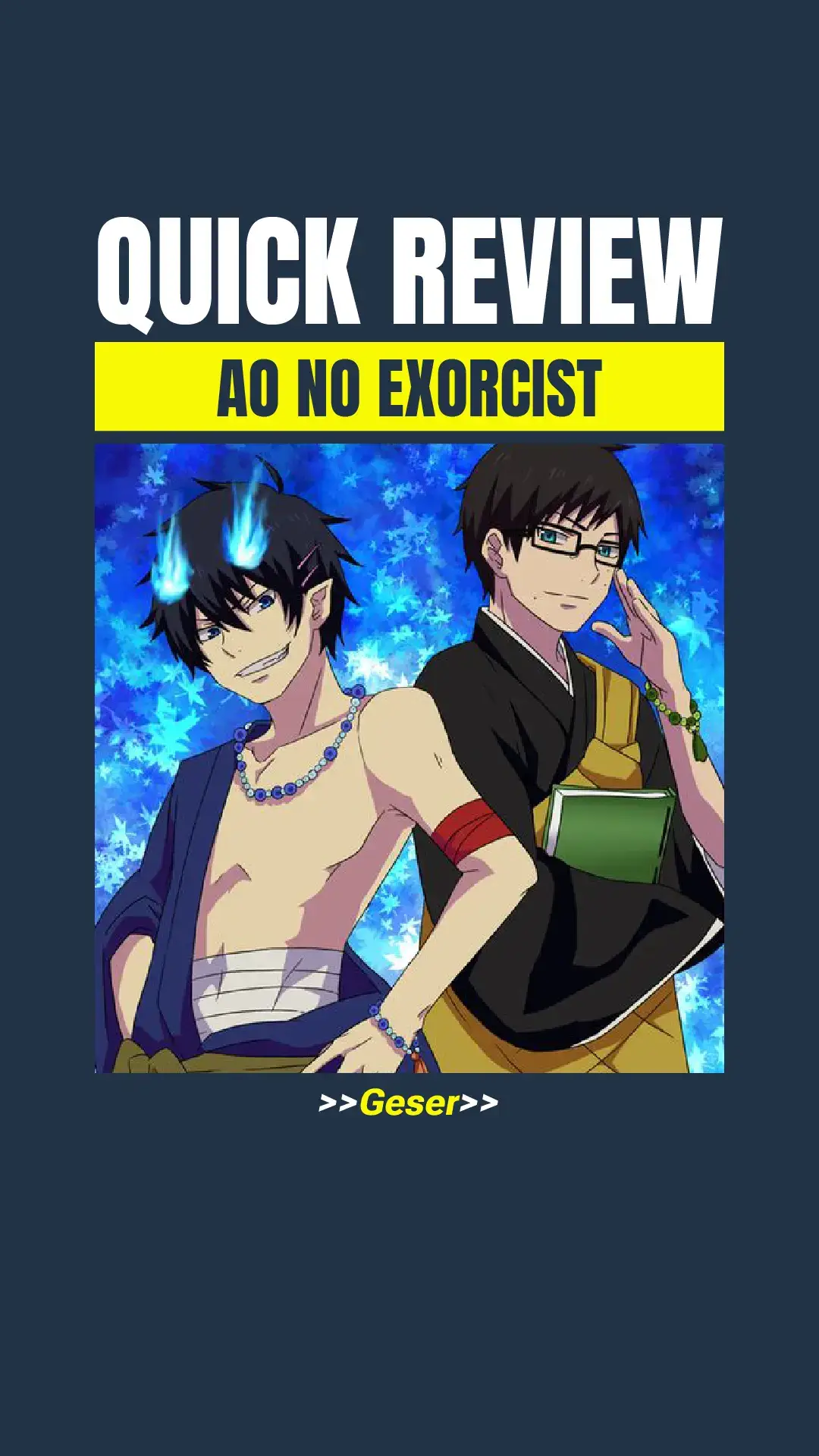 Quick review Ao no Exorcist #aonoexorcist #blueexorcist #rinokumura 