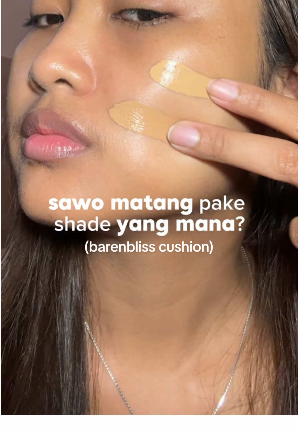 hari ini review cushion buat kulit sawo matang lagi!! kali ini pake dari barenbliss shade TN1 sama TW2 🫶🏻 #tanskin 