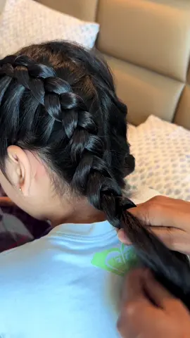 Dutch braid Hairstyle for kids #hair #school #hairstyle #braid #hairbraid #kidshairstyles #braidtutorial 