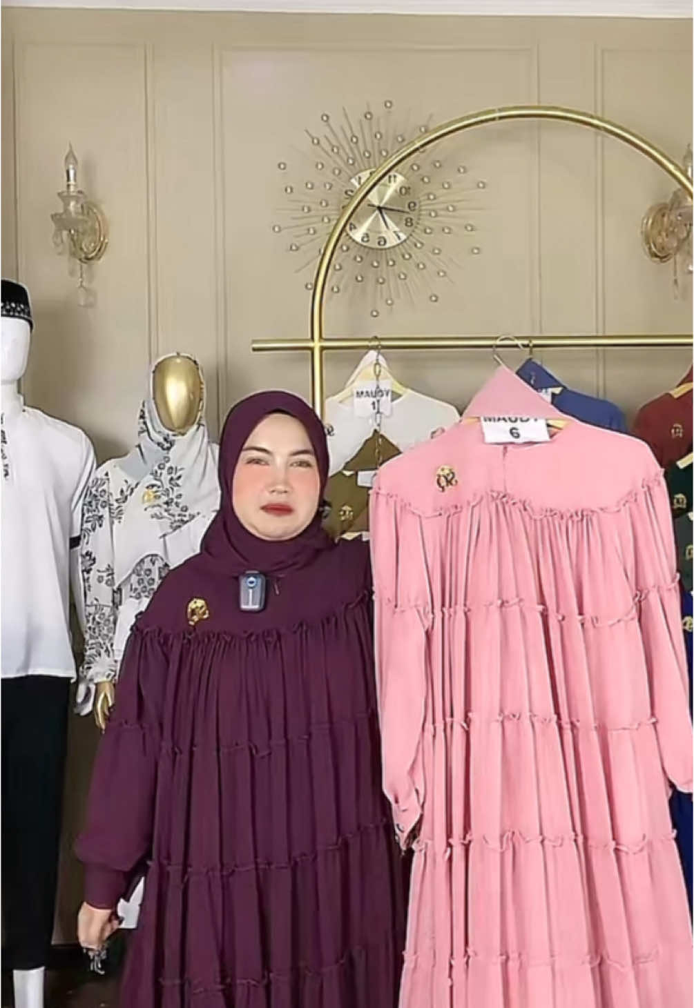 11.11 Pre-order HAWARI - SET HIJAB MAUDY SERIES GAMIS MUSLIM WANITA Ceruty POLOS