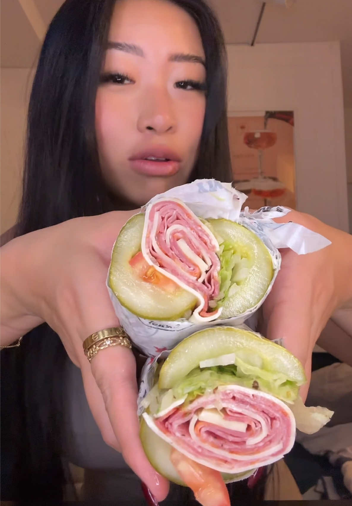 TRYING PICKLE SANDWICH???! #jimmyjohns #pickle #sub #yum