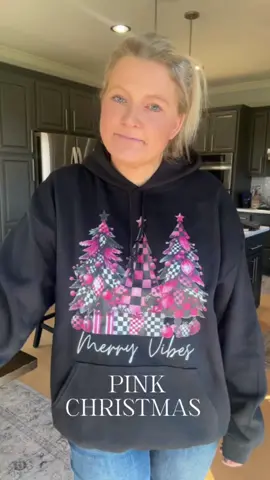 Checkered pink christmas trees for the win!  This hoodie is the softest! #hoodies #hoodie #pinkchristmas #christmas #christmastree #checkered #sweatshirt #merry #cozyseason #holidayootd #tiktokshopblackfriday #tiktokshopcybermonday #tiktokshopholidayhaul 