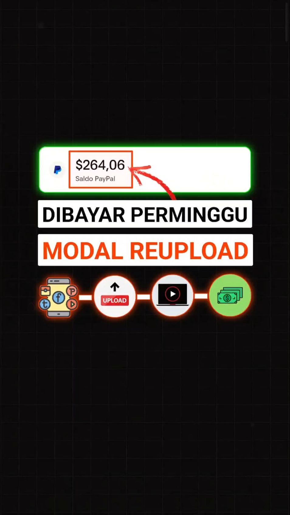 Membalas @jhonstea1l$264 perminggu modal REUPLOAD VIDEO #caramenghasilkanuang #cariuang #carikerja #lowongankerja #tambahanpenghasilan #penghasilanpasif #uangtambahan #uang #income #money #financialfreedom 