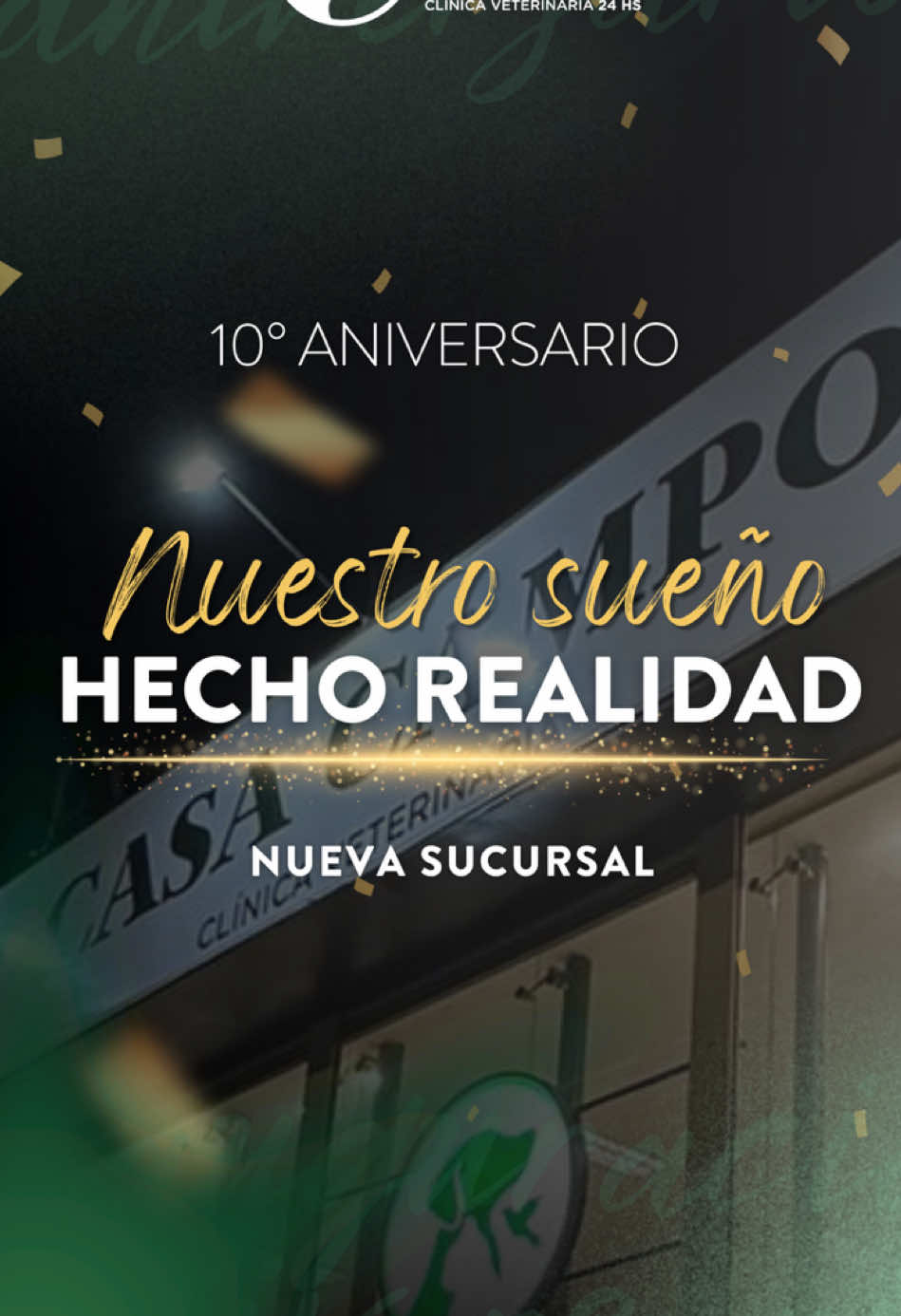 𝗨𝗻 𝘀𝘂𝗲𝗻̃𝗼 𝗾𝘂𝗲 𝗰𝘂𝗺𝗽𝗹𝗶𝗼́ 𝟭𝟬 𝗮𝗻̃𝗼𝘀 𝘆 𝘀𝗶𝗴𝘂𝗲 𝗰𝗿𝗲𝗰𝗶𝗲𝗻𝗱𝗼 🌟🏥 Hace 10 años iniciamos este sueño, impulsados por el amor hacia los animales y el deseo de brindarles el mejor cuidado. Hoy, celebramos este aniversario abriendo una nueva sucursal y agradecemos profundamente a nuestras familias, amigos, pacientes, propietarios y colegas por cada paso de este camino. ¡Gracias por creer en nosotros y por acompañarnos en esta gran aventura! 🐾#10AñosDeCasaCampo #CrecemosJuntos #CuidadoAnimal #NuevaSucursal #veterinaria #Tucuman