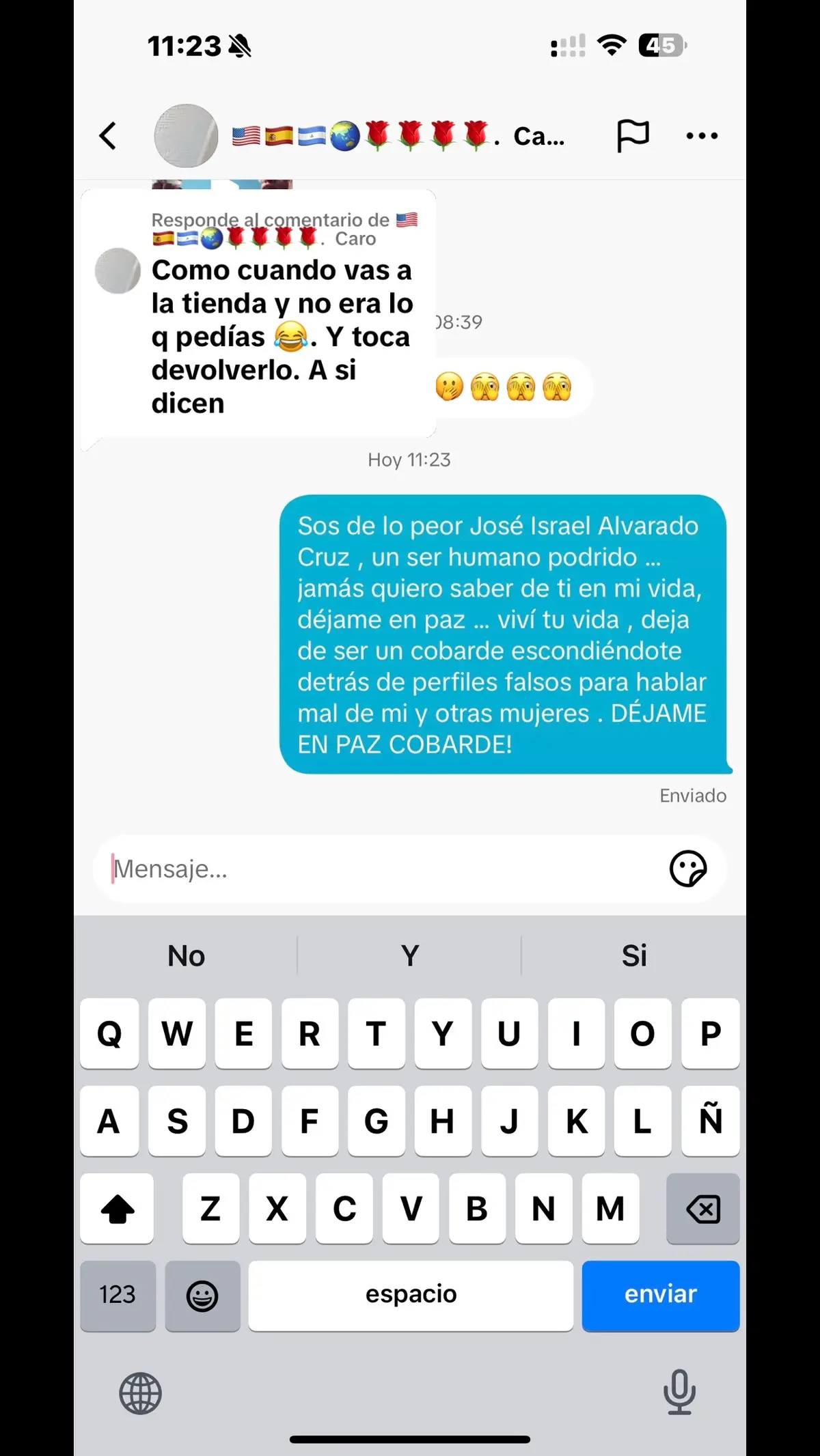 Respuesta a @🇺🇸🇪🇸🇳🇮🌏🌹🌹🌹🌹.  Caro ESTOY CANSADA DE ESTE PERSONAJE Y SUS PERFILES FALSOS! El CIBER ACOSO ES UN DELITO!! TIENE MAS DE 5 PERFILES FALSOS PARA ACOSAR Y MOLESTARME A MI Y OTRAS MUJERES !#nicasenespaña🇳🇮🇪🇸 #nicasenusa🇳🇮🇺🇸 #nicaraguatiktoks #nicatiktok #nicaenusa🇳🇮🇺🇸🥰💕💙🤍💙 #chinamonica🇳🇮 #valery👢🤠 #nicasporel🇳🇮🌍🇳🇮❤️ #🇳🇮🇳🇮🇳🇮 #🇳🇮🇳🇮🇳🇮 #nicasensevilla #nicaragua #nicasenzaragoza🇳🇮🇪🇸 #🇳🇮 #nicasenzaragoza🇳🇮🇪🇸 #nicasentexas🇳🇮🇳🇮♥️ #nicasenmiami🇳🇮💯🇺🇲 #nicaragua🇳🇮❤️ #ElChinamo🤠VIP🇳🇮🔥🇺🇸 #nicaragua🇳🇮 #noviadelrodeo👢🔥 #chinamonica🇳🇮🤠🔥🐂🇺🇲 