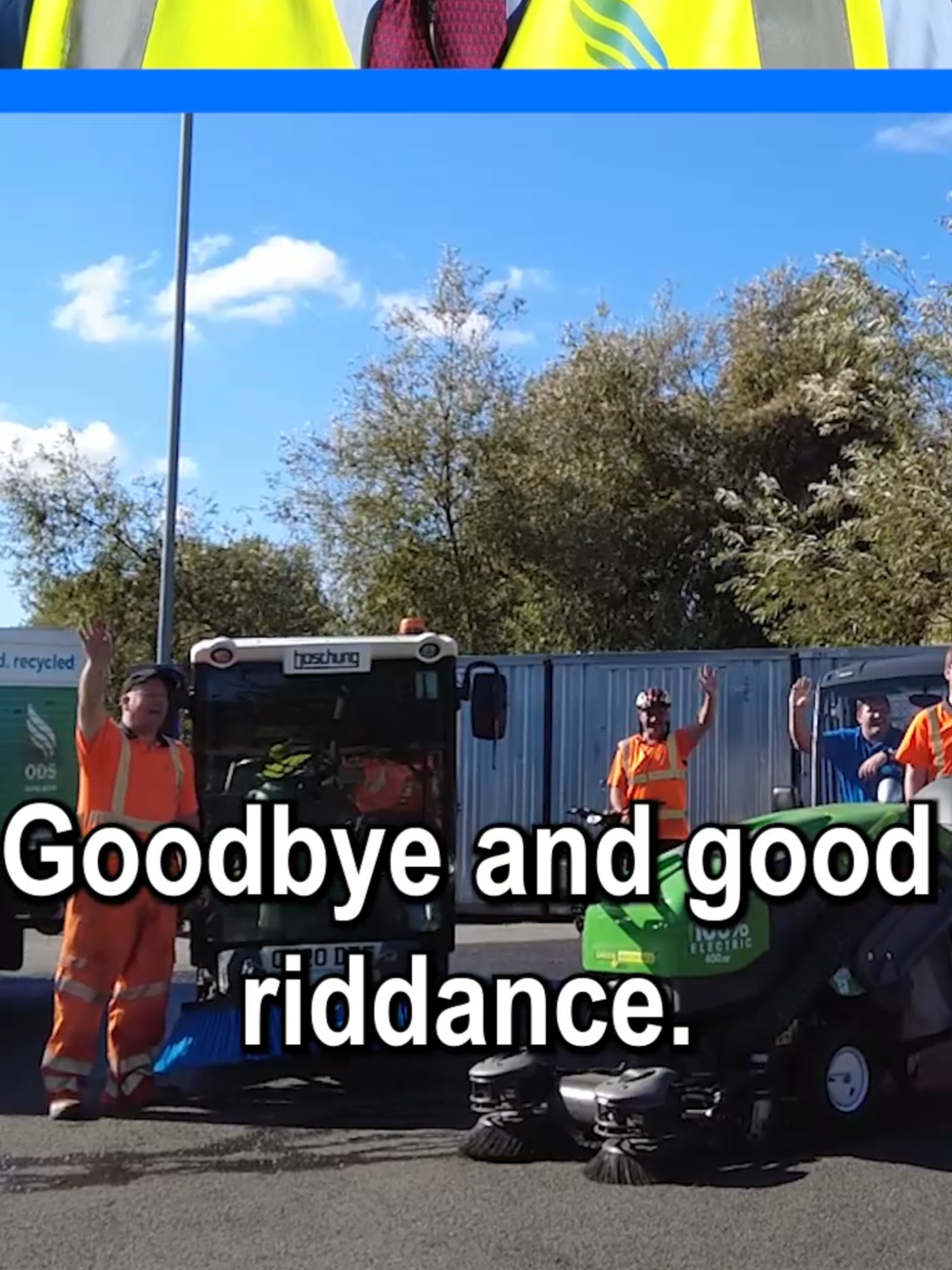 ODS takes us behind the scenes of their journey to electrify their fleet 🚐 ⚡ Video description: An ODS employee speaks to the camera about ways ODS is electrifying its fleet. He is pictured wearing a high visibility vest and walking through a parked fleet of ODS trucks and cars.