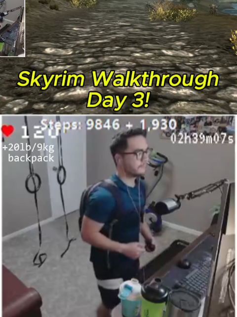 How Many Steps To beat Skyrim Day 3! #shakemistake #fitnessgaming #skyrim reWASD for the step tracker (Android/iOS) @stepl for the step counter (also has a step tracker, android only) 🎵: Skyrim Chiptune - @andriiifx