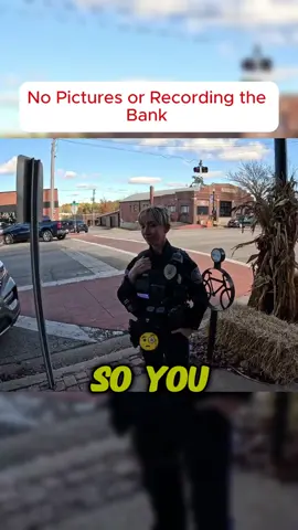 No Pictures or Recording the Bank #police