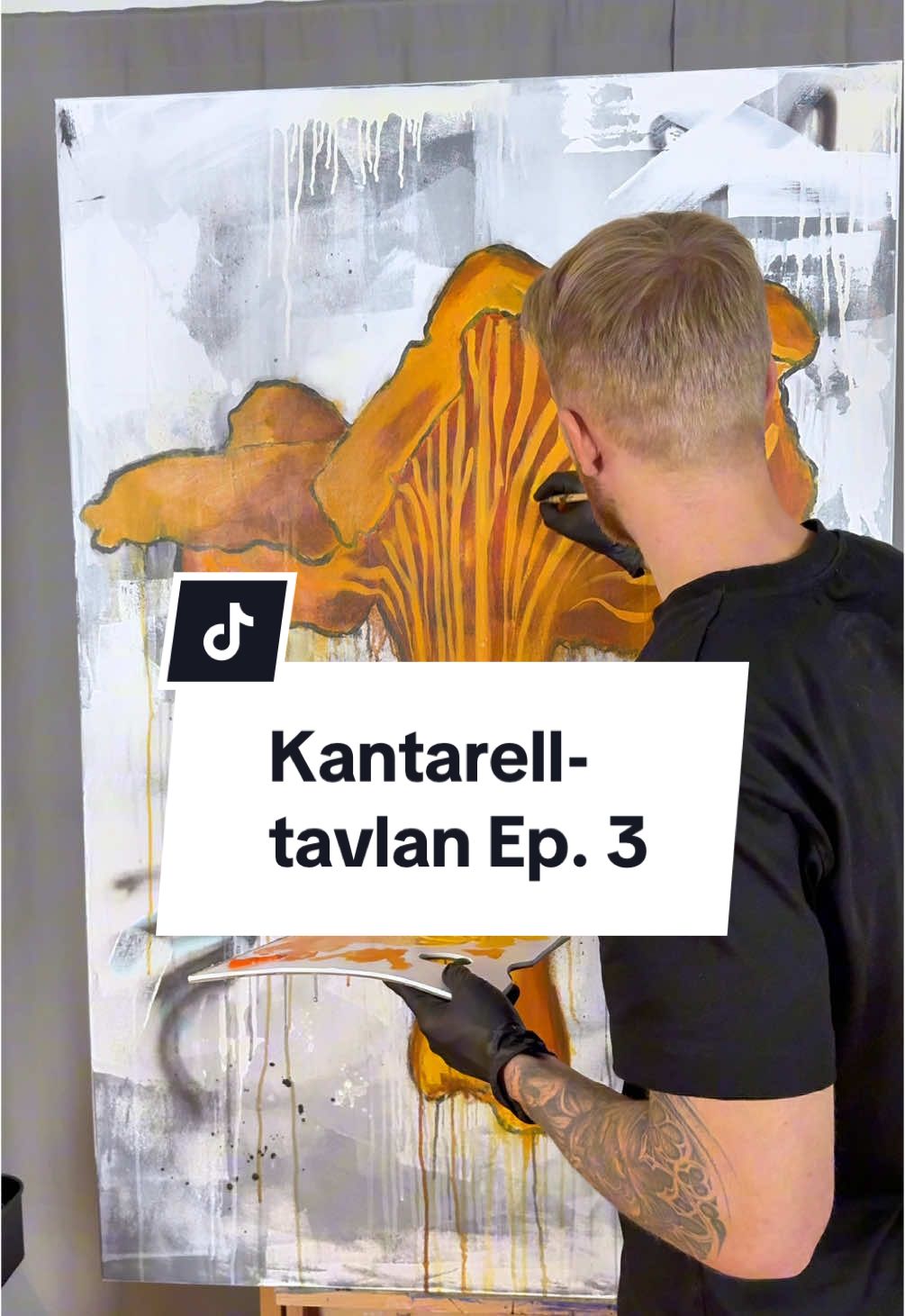 Sista detaljerna 🖌️ Kantarell-tavlan Ep. 3 Inte inte om du heter @Oliver Kastell  #adrianfloren #popart #konst #art #inredning #fördig 