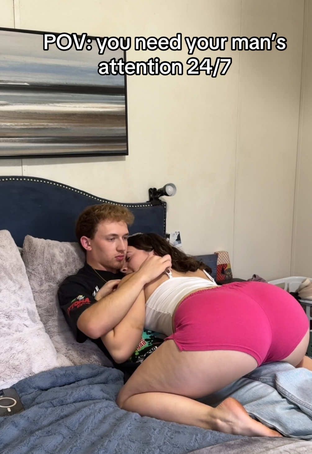 He loved it tho 😉 @Luke&Alexis #trending #cuddling #clingygirlfriend #couples #couplescontent 