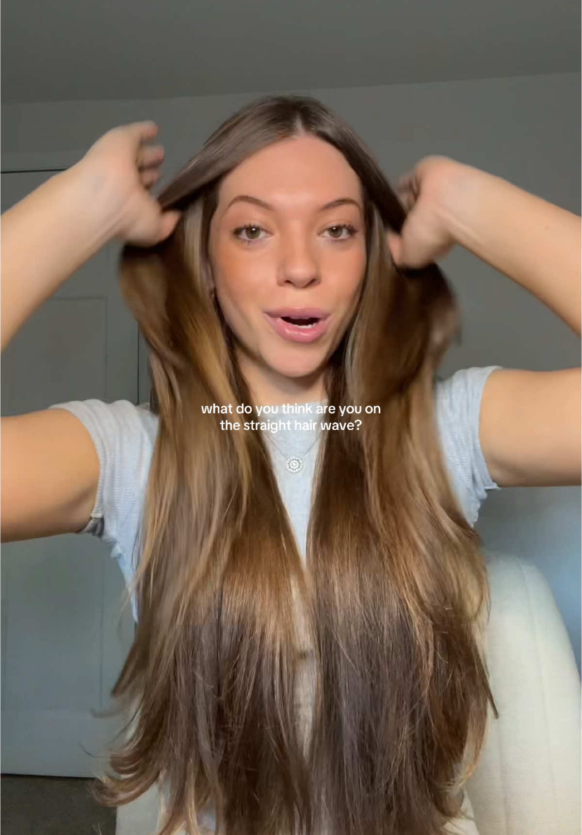 Are you on the straight hair wave?! Folllow for hair tutorials 🤍 #hair #hairtok #hairtutorial #straighthair #straighteninghair #straighteningcurlyhair #straighthairtutorial #hairstyle #hairstyles #easyhairstyles #longhair #curlyhair #wavytalk 