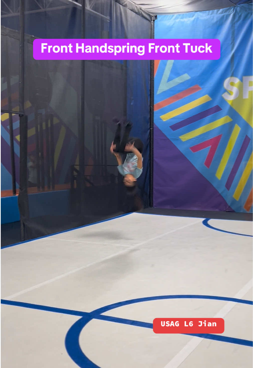 Front Handspring Front Tuck #trampoline #cheer #cheerleading #tumbling #gymnastics #gymnast #gymnasticslife #artisticgymnastics 