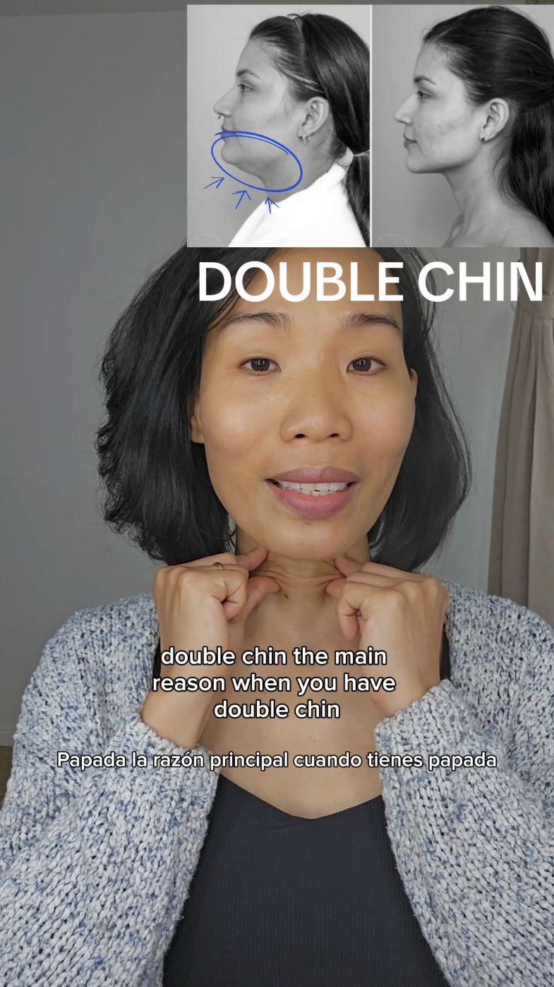 Did you know? One of the main causes of a double chin is tension in the neck! Regularly stretching and massaging can help release this tension and create a more defined jawline. Here are my favorite exercises for a slimmer neck and reducing a double chin. #facelift #SelfCare #faceyoga #facialexercise #natrualbeauty #trinhgeorg @Gloweva By Trinh Georg 