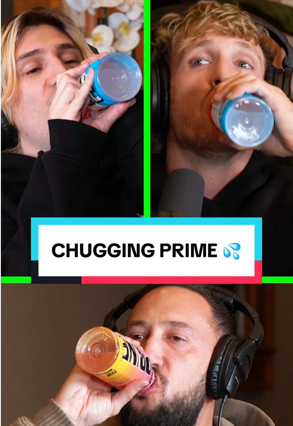 💦 LOGAN PAUL, XQC & MIKE CHUGGING PRIME 😂 #loganpaul #mikemajlak #xqc #xqcow #xqclips #streaming #prime #drinkprime #loganpaulprime @Logan Paul @heybigmike @PRIME 