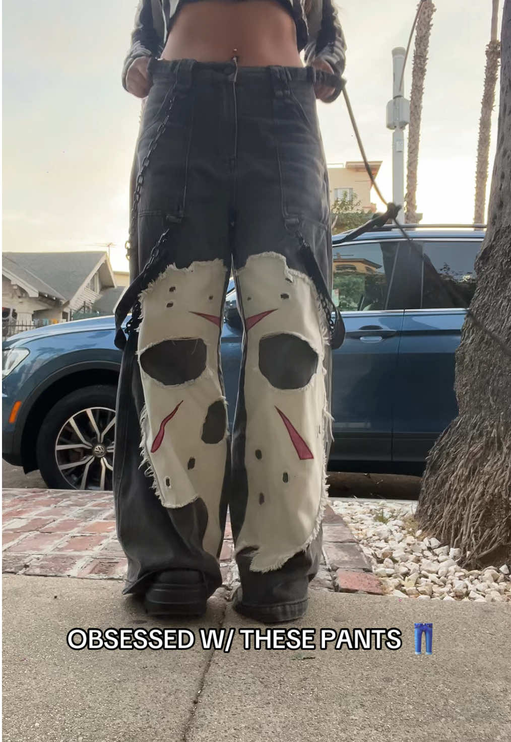 MY NEW OBESSESION ARE MY JASON VOORHEES PANTS🖤  #techgrl #alttiktok #jasonvoorhees #tiktokshopblackfriday #tiktokshopcybermonday #TikTokShop #dollskill 