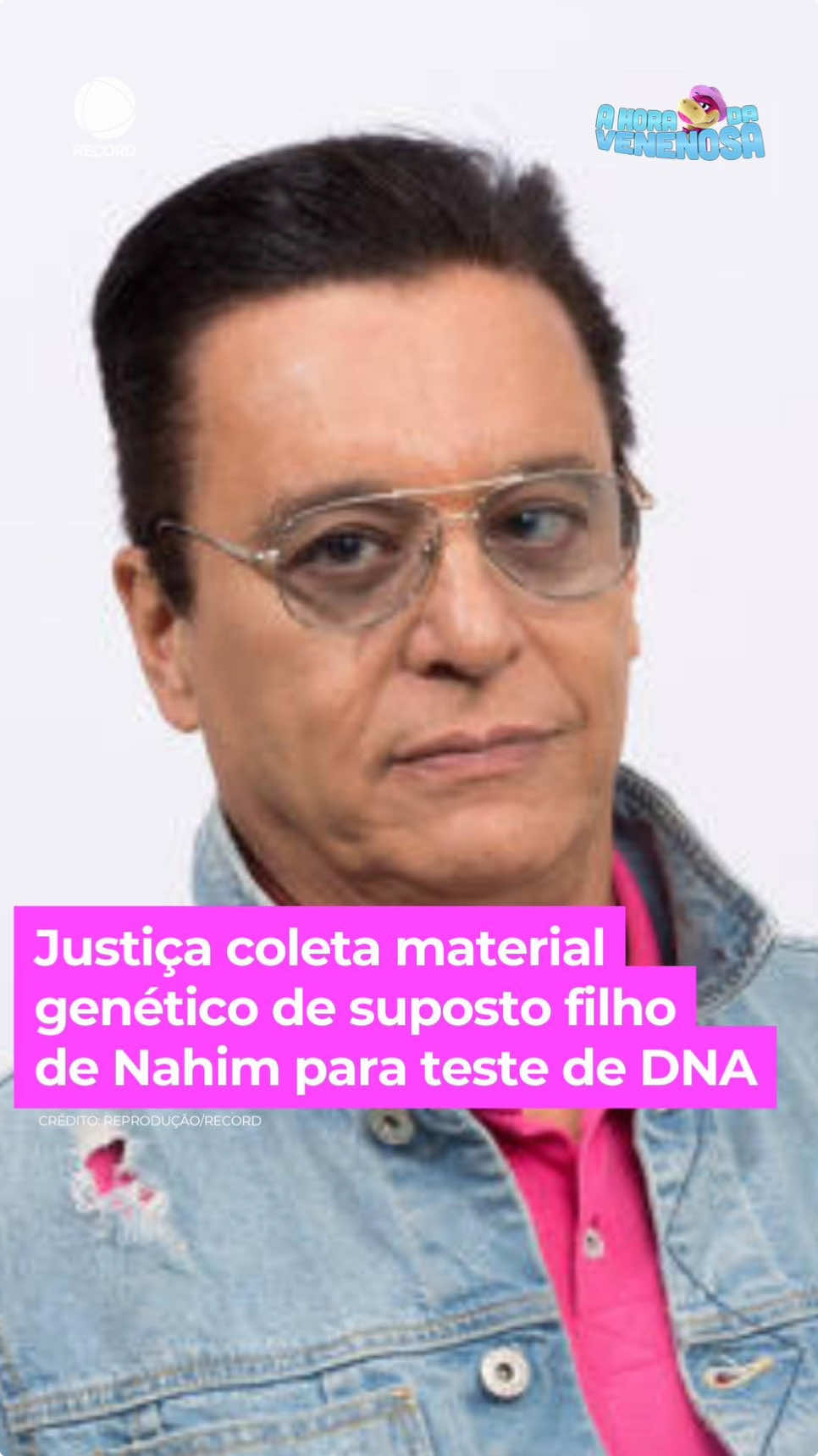 Após abertura de processo na Justiça, enfim, chegou a hora do suposto filho de Nahim fazer o teste de DNA. Francisco, 43 anos, já fez a coleta do material genético. O homem alega que, antes de morrer, sua mãe contou para a irmã que ele era filho de Nahim. Agora, Noelle Leduc, filha do primeiro casamento do cantor, deve fazer uma coleta para, então, verificar a paternidade de Francisco. E aí? Será? 🤔 #AHoraDaVenenosa #BalançoGeral #nahim #testededna 