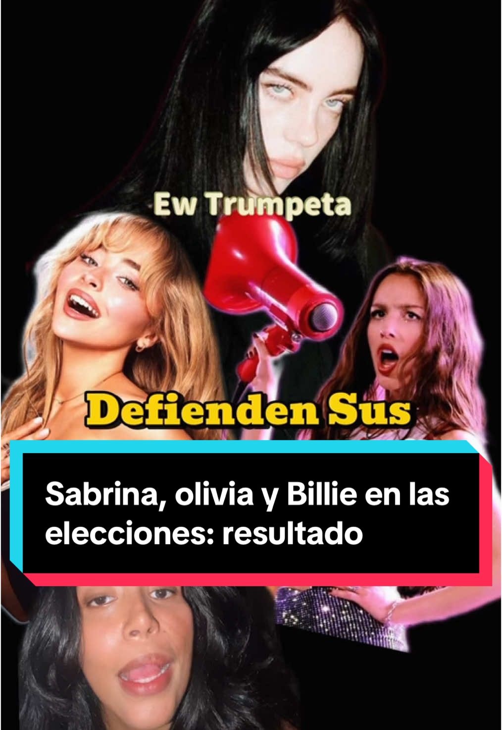 Reinas 💪 #sabrinacarpenter #oliviarodrigo #billieeilish #elecciones2024 #dejavu #popnews 